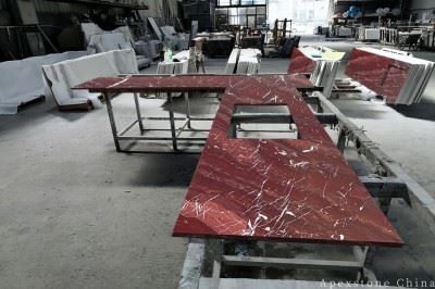 36 in Bordeaux Red Marble Tops suppliers