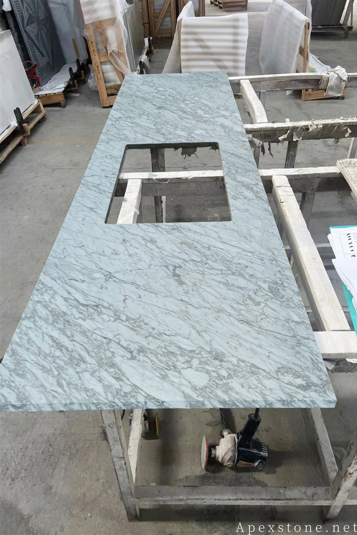 Bianco Statuario Marble kitchen countertop