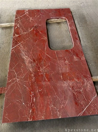 Odolné 2 cm Rosso Fiorentino Quartzite Island dosky